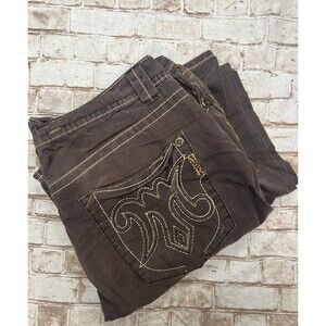MEK zanzibar Jeans Mens 40 X 34 Rust Brown Straight‎ Skater Y2k Retro Vtg Baggy